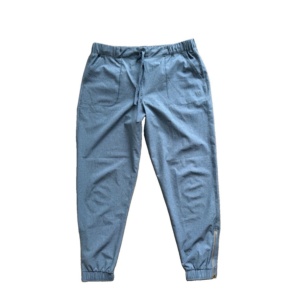 Albion Fit Jet Setter Joggers Blue Travel Pants Zip Ankle Size Medium Jetsetter